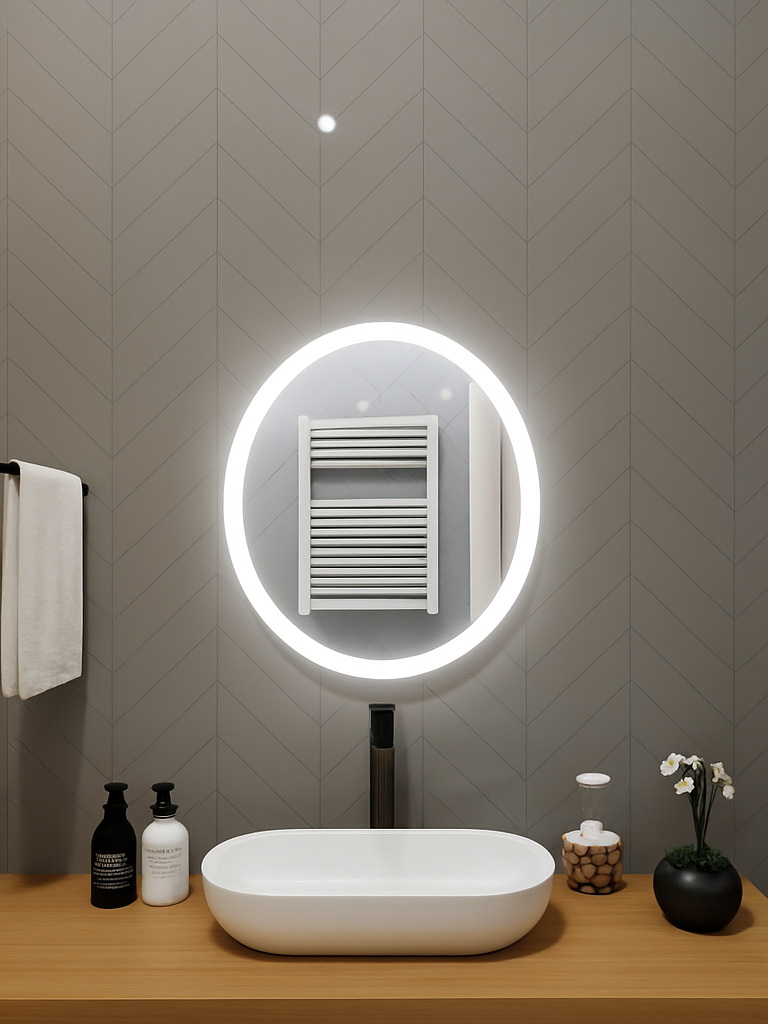 Laurel • Side-Lit Oval Mirror • 20" x 28" • 2 Piece