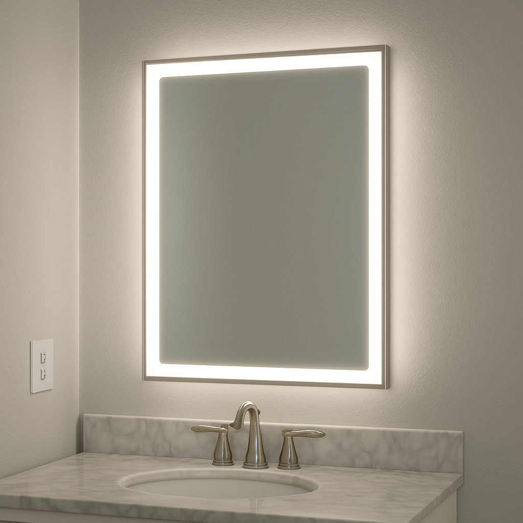 Laurel • Side-Lit Oval Mirror • 24" x 32" • 1 Piece