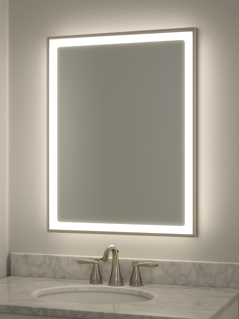 Laurel • Side-Lit Oval Mirror • 24" x 32" • 1 Piece