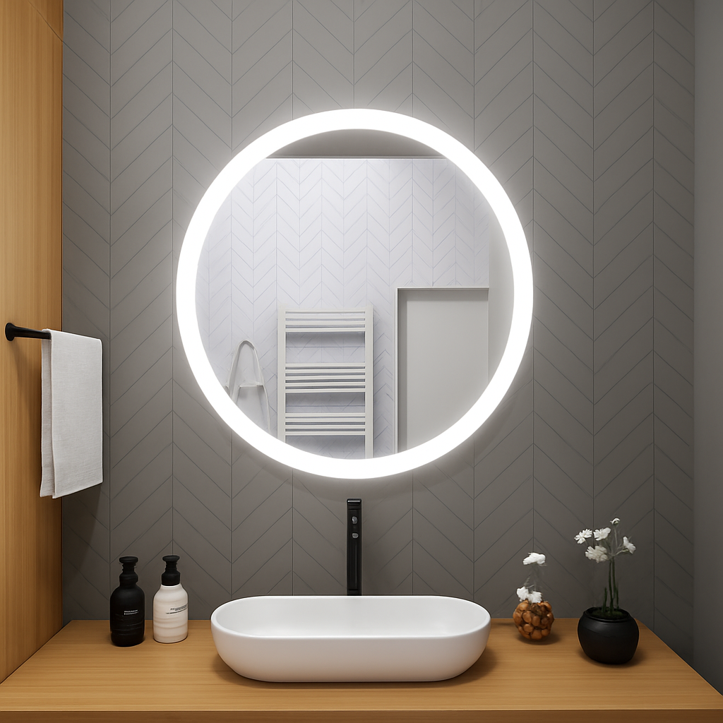 Laurel • Side-Lit Oval Mirror • 32" x 40" • 2 Piece