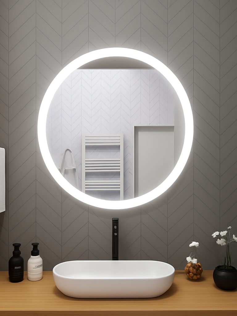 Laurel • Side-Lit Oval Mirror • 30" x 36" • 2 Piece