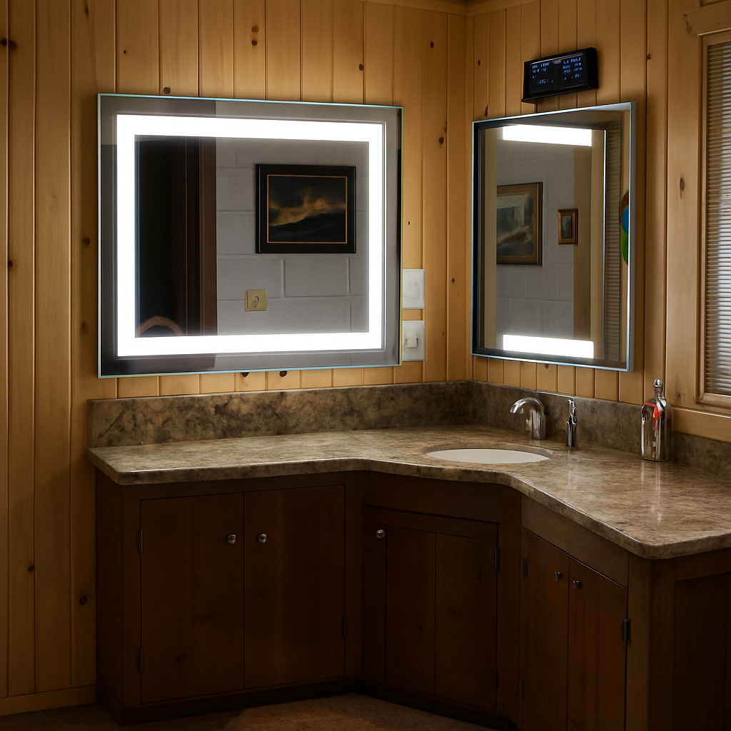Liberty • Front-Lit Mirror • 32" x 32" • 2 Piece