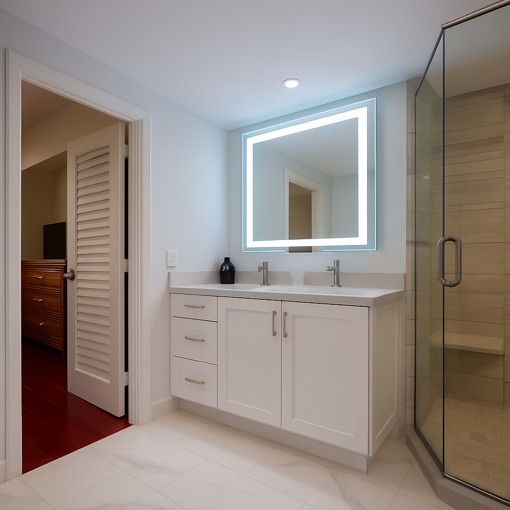 Liberty • Front-Lit Mirror • 36" x 40" • 2 Piece
