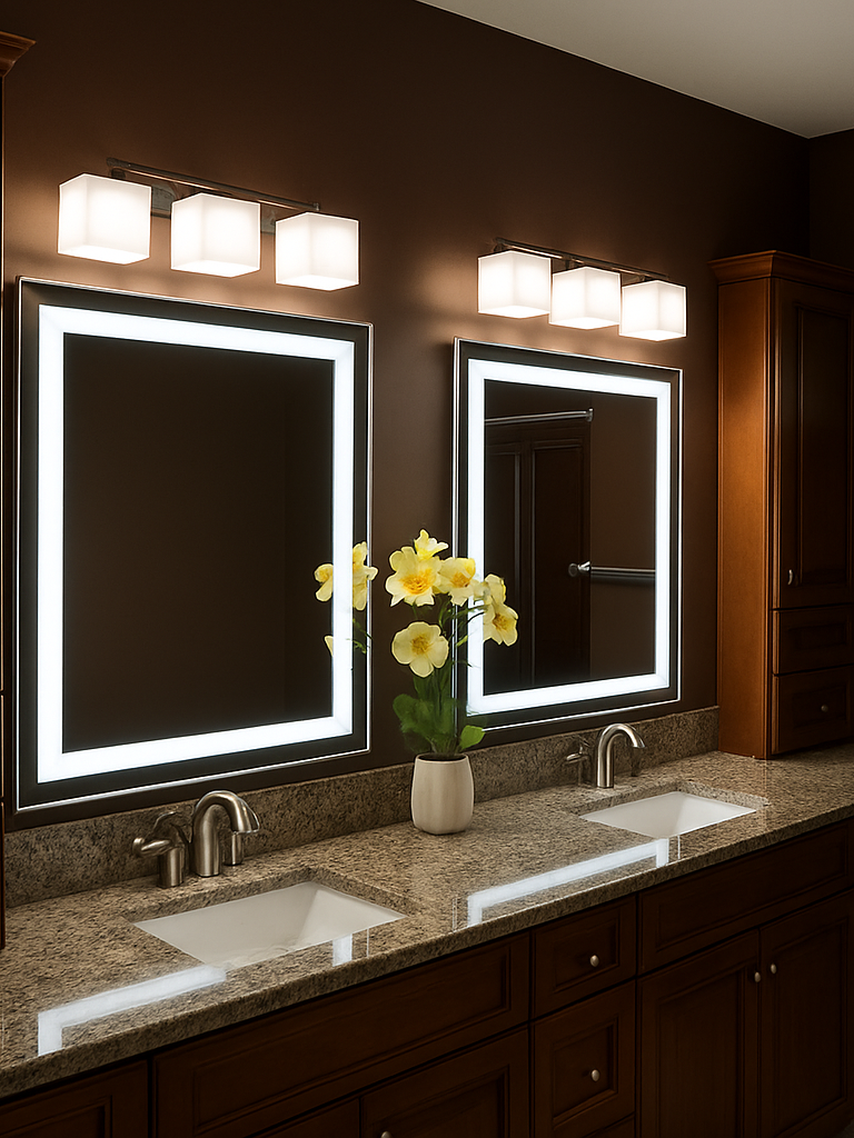 Liberty • Front-Lit Mirror • 40" x 36" • 2 Piece