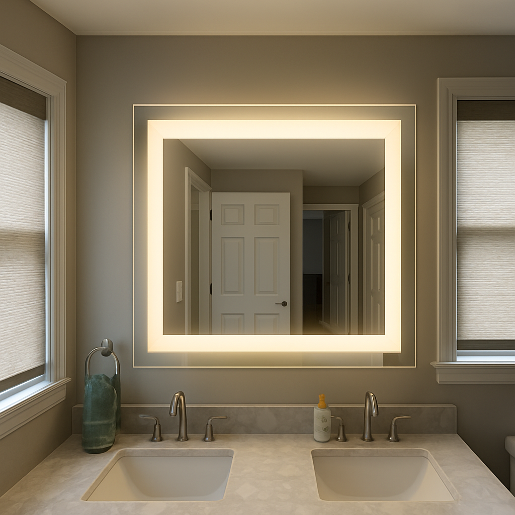 Liberty • Front-Lit Mirror • 48" x 36" • 2 Piece