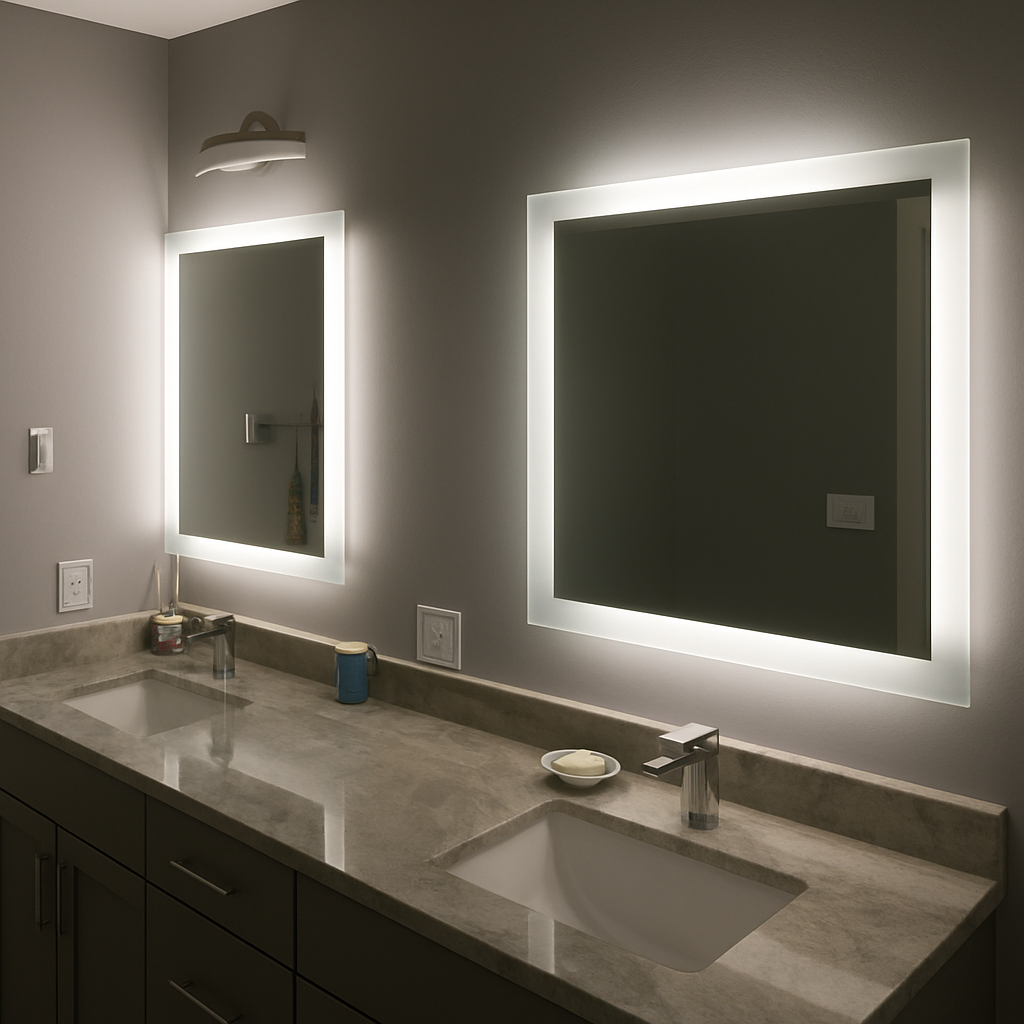 Lexington • Side-Lit Mirror • 30" x 30" • 2 Piece