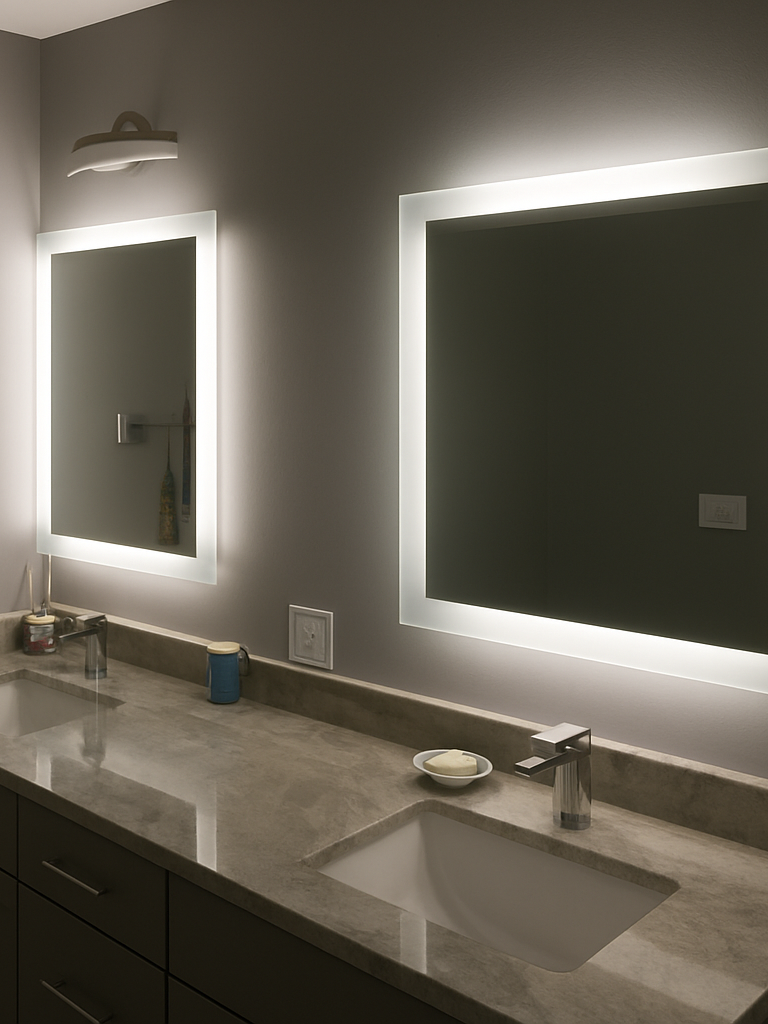 Lexington • Side-Lit Mirror • 30" x 30" • 2 Piece