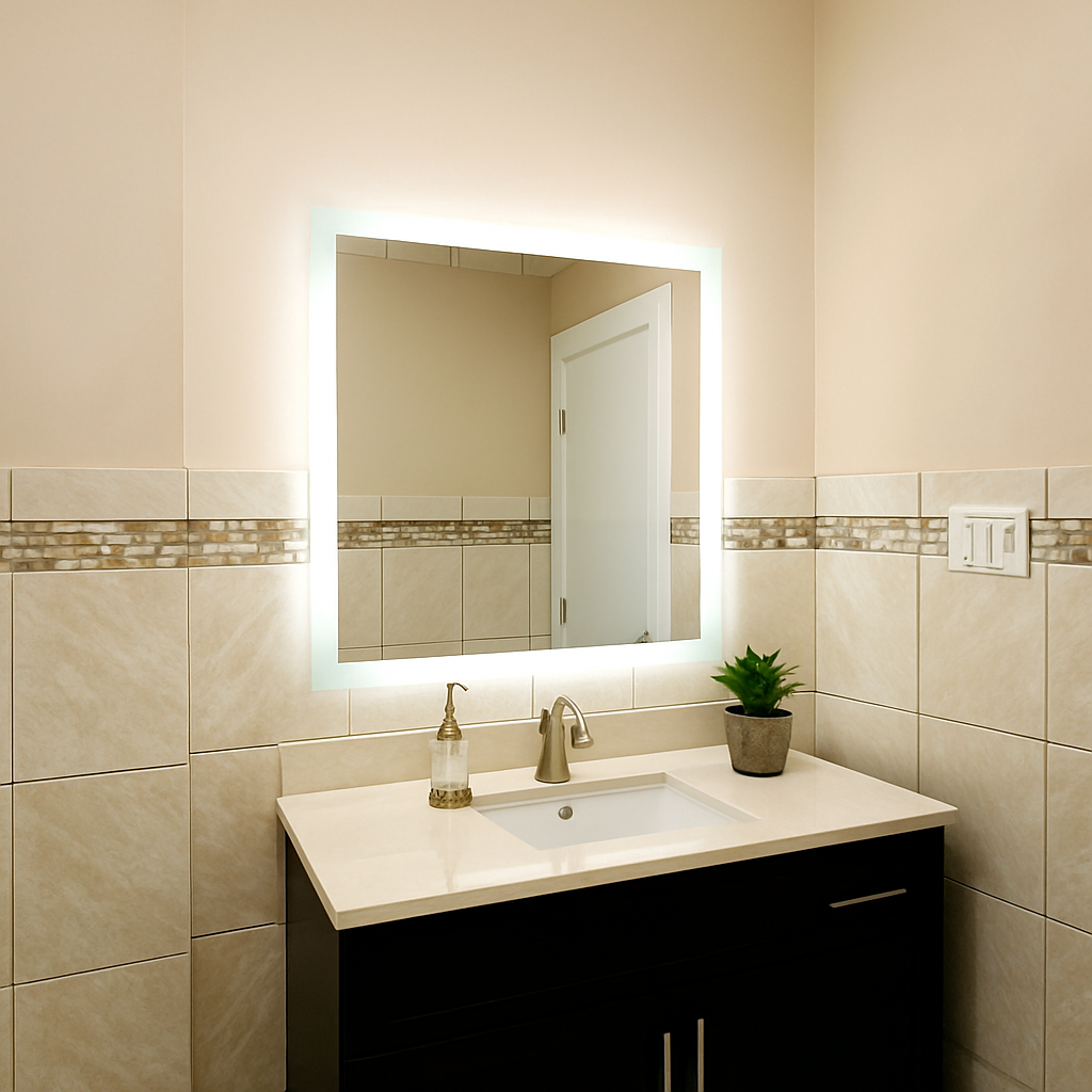 Lexington • Side-Lit Mirror • 36" x 36" • 2 Piece