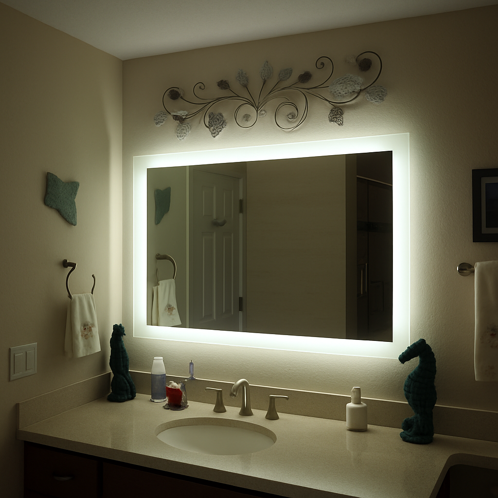 Lexington • Side-Lit Mirror • 48" x 32" • 2 Piece