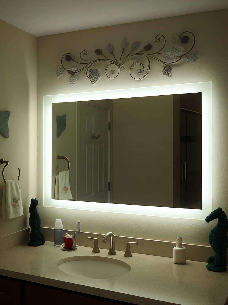 Lexington • Side-Lit Mirror • 48" x 32" • 2 Piece