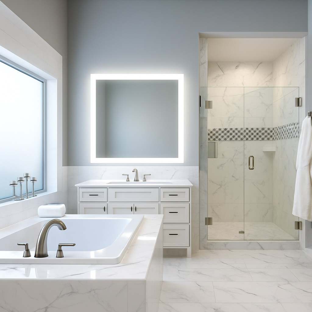 Lexington • Side-Lit Mirror • 48" x 40" • 2 Piece