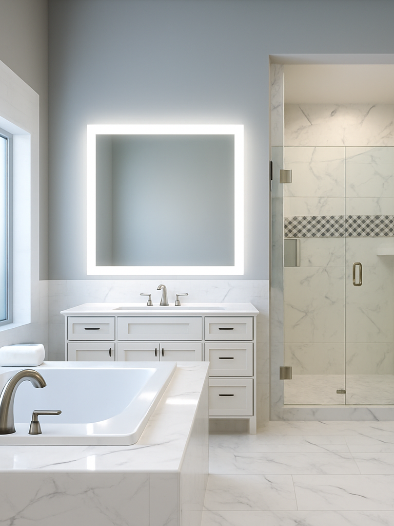 Lexington • Side-Lit Mirror • 48" x 40" • 2 Piece