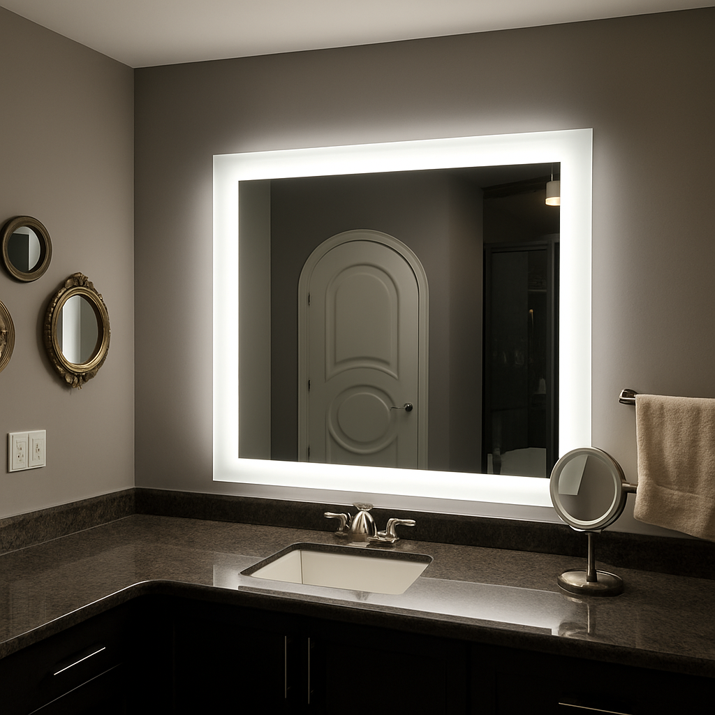 Lexington • Side-Lit Mirror • 48" x 44" • 2 Piece