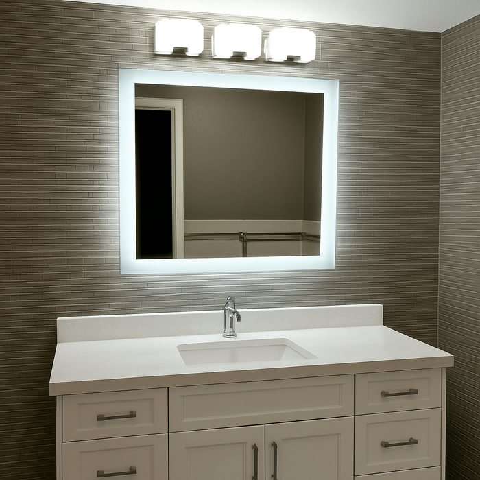 Lexington • Side-Lit Mirror • 48" x 48" • 2 Piece