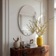 Oval Frameless Mirror