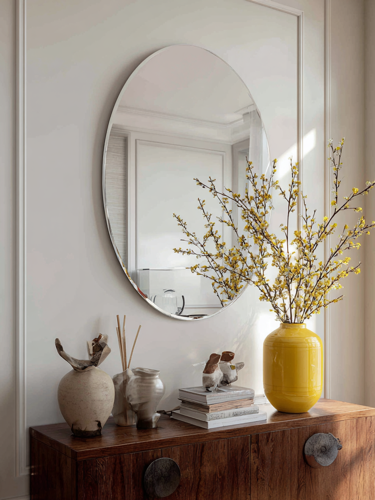 Oval Frameless Mirror