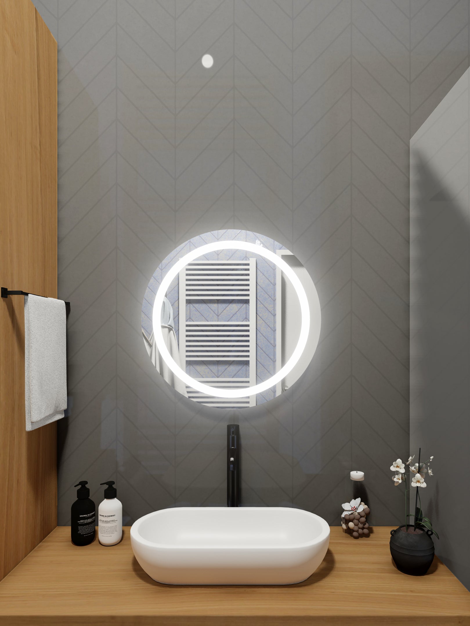 LED Mirror (Front-Lighted Round) 24" x 24"