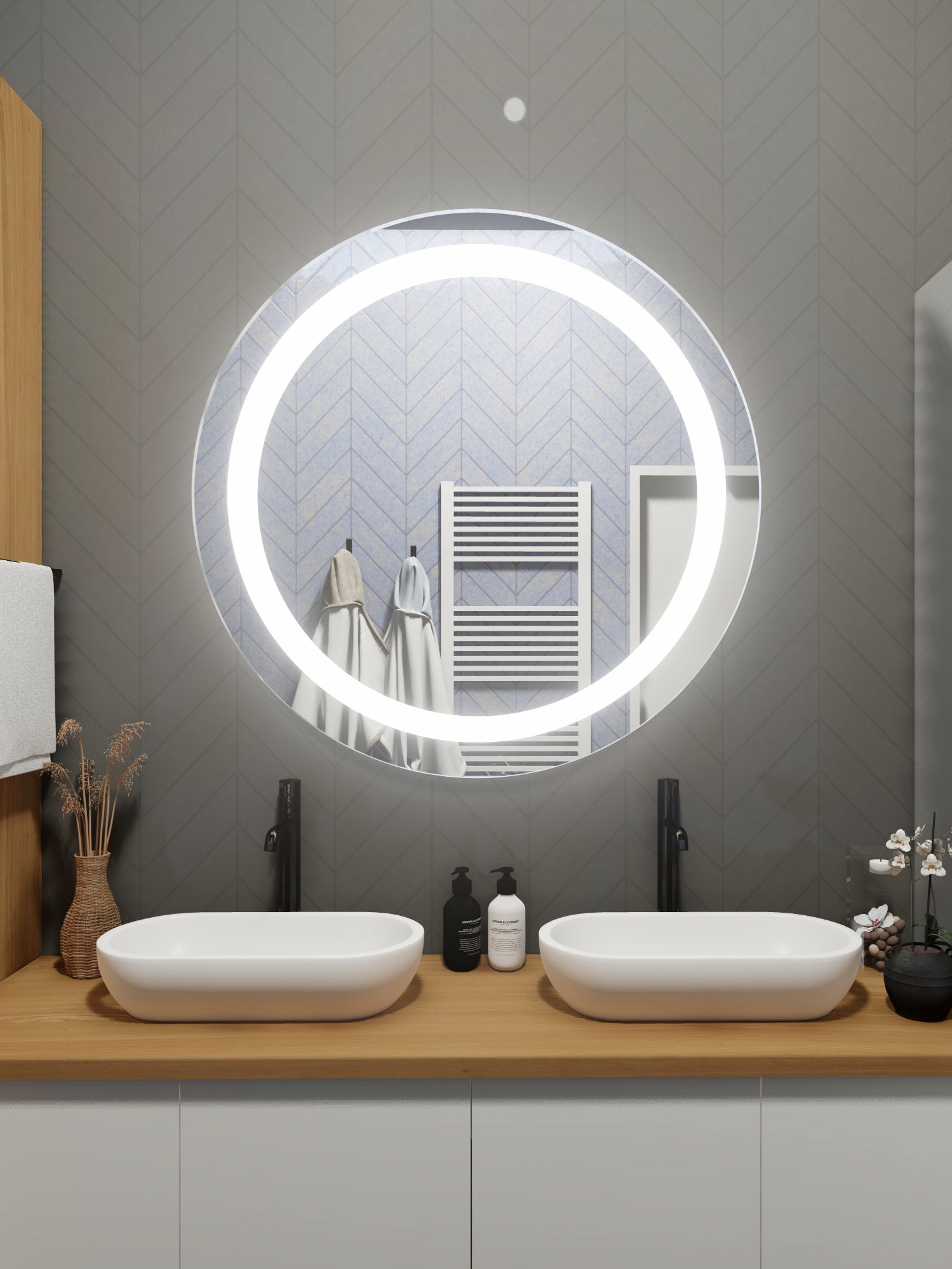 LED Mirror (Front-Lighted Round) 44" x 44"