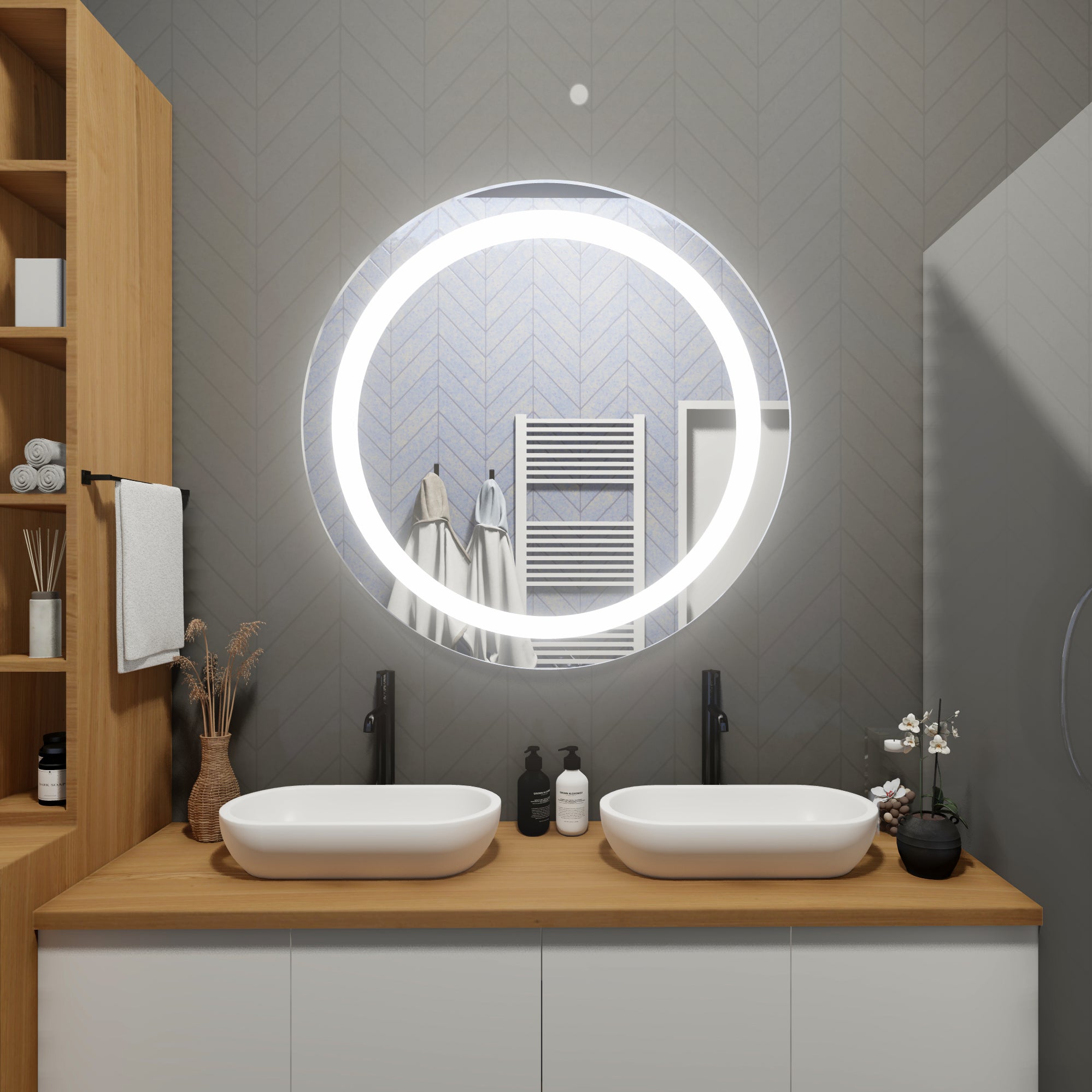 LED Mirror (Front-Lighted Round) 48" x 48"