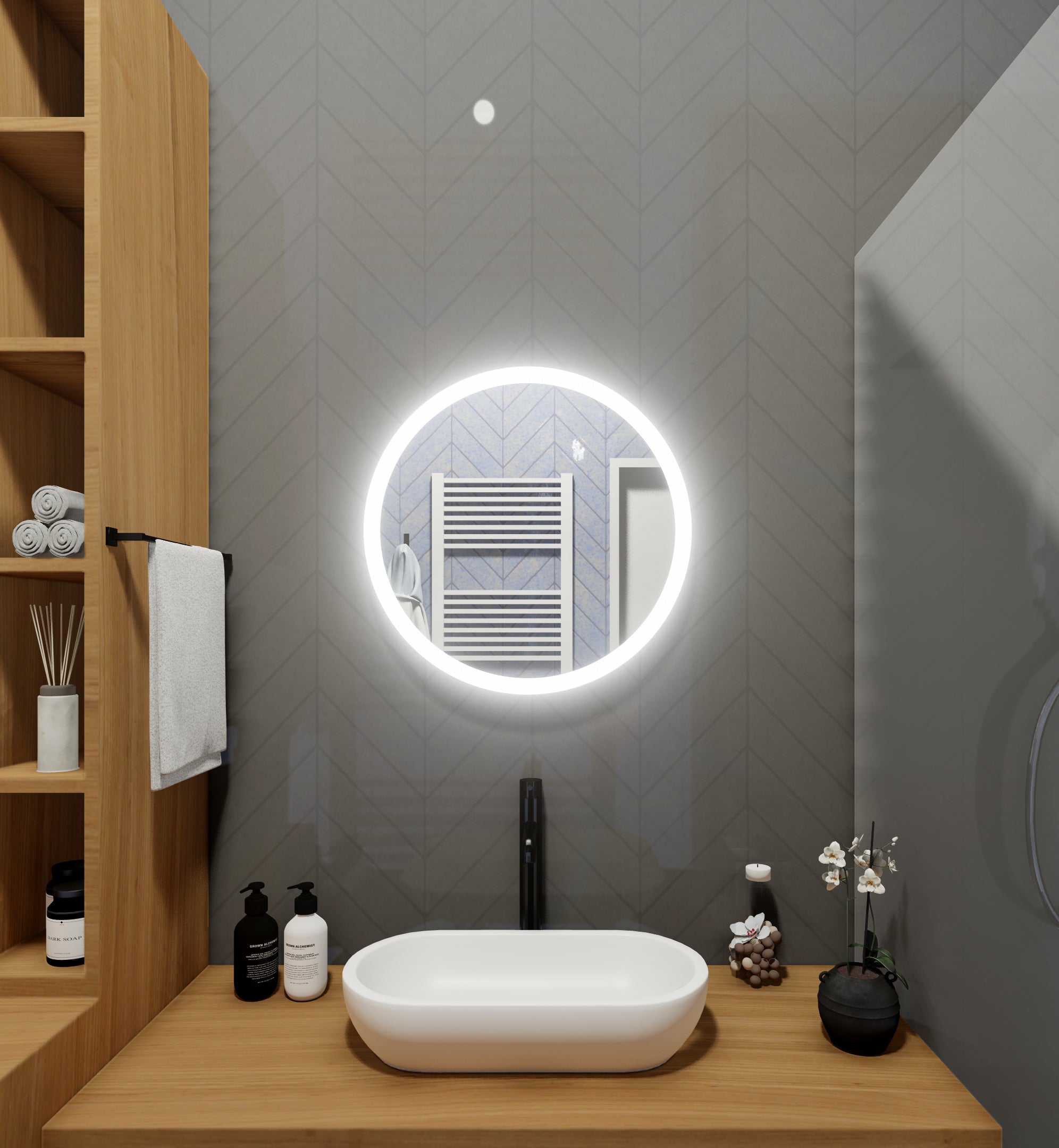 LED Mirror (Side-Lighted Round) 24" x 24"
