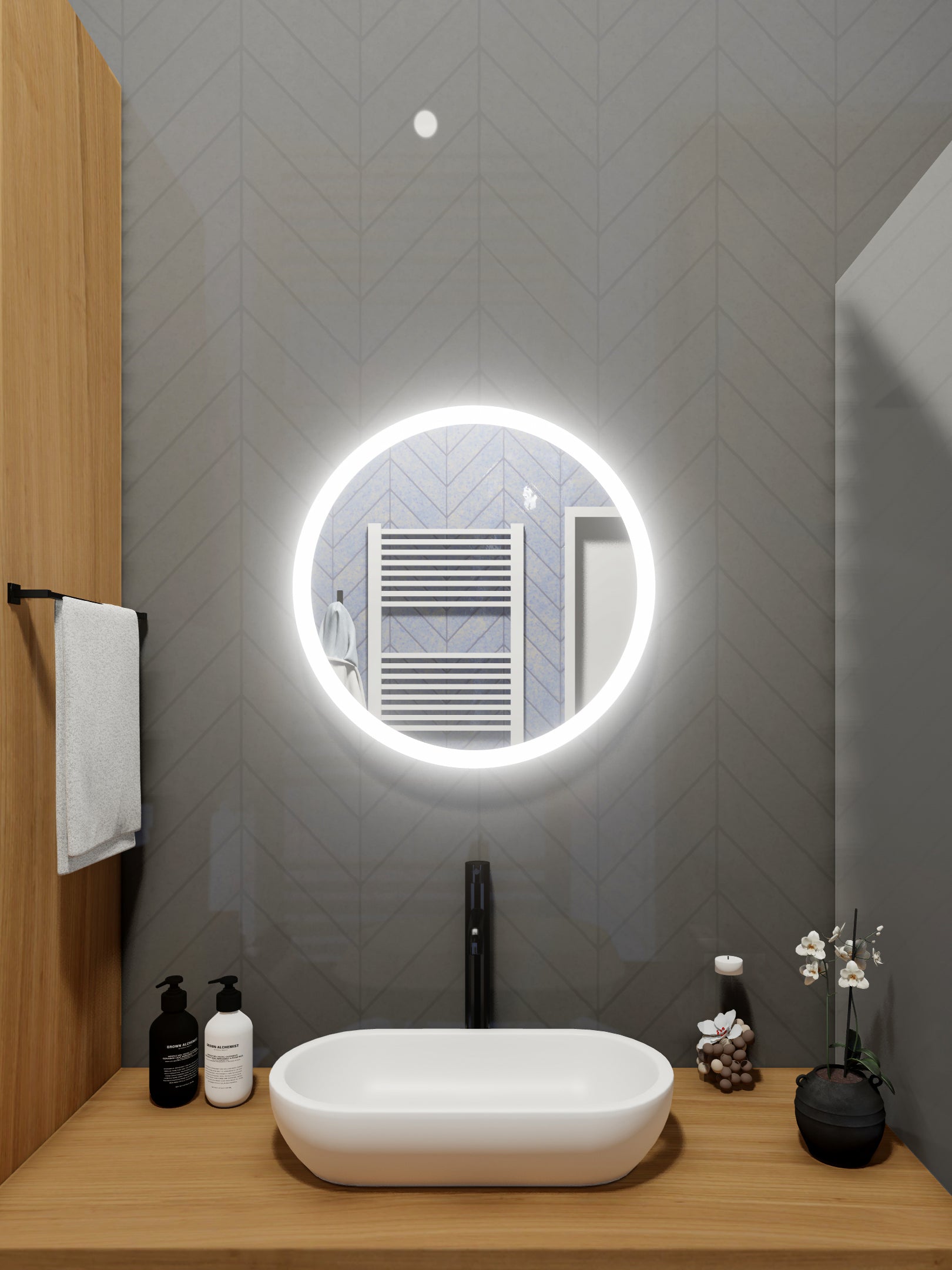 LED Mirror (Side-Lighted Round) 24" x 24"