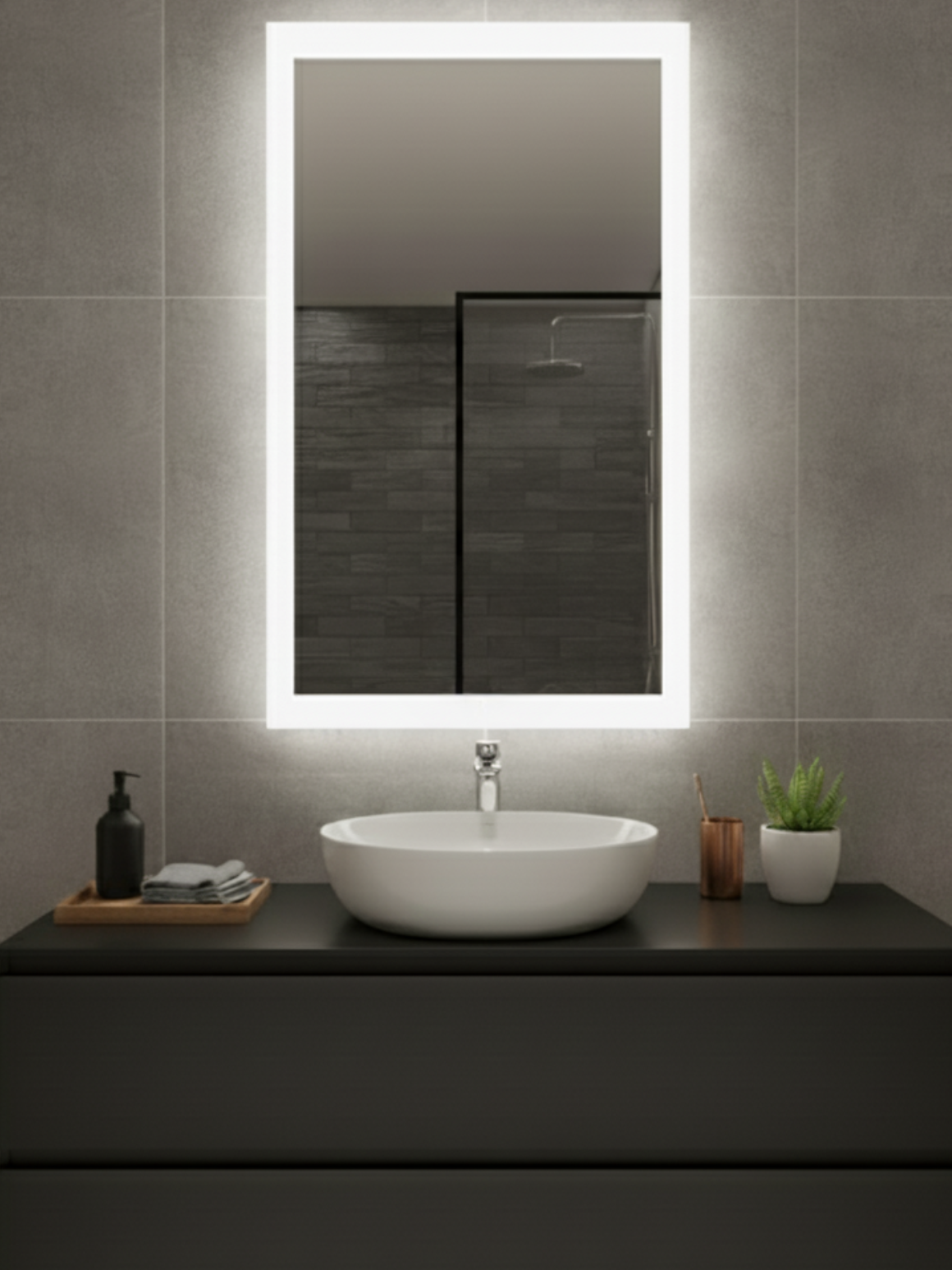 LED Mirror (Side-Lighted) 24" x 36" (or 36" x 24")