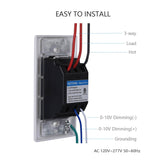 LED Wall Dimmer Switch (0-10VDC) for LED Lighted Mirror (White) (2pk)