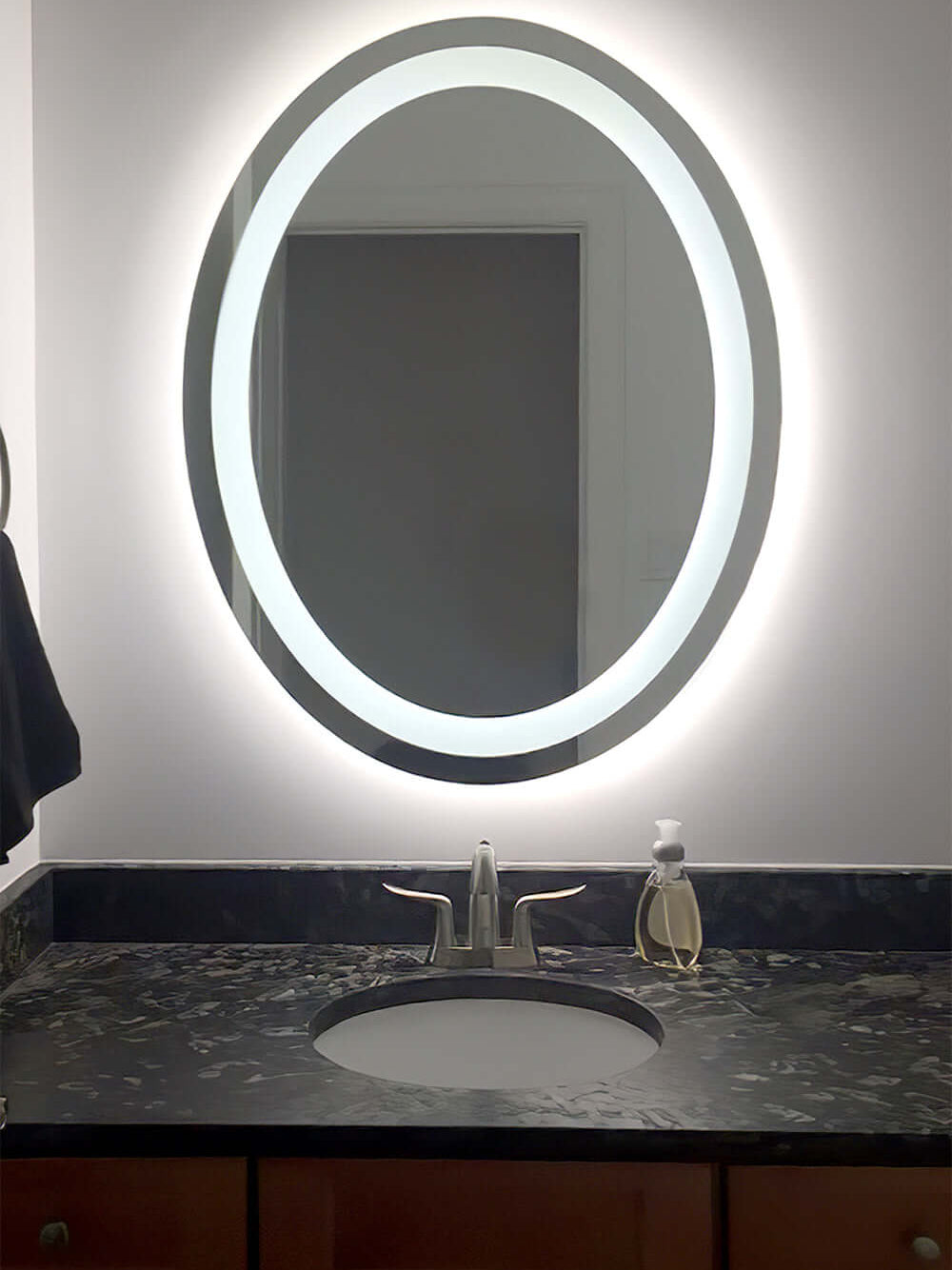 Shop Oval Front-Lighted LED Mirrors – Mirrors & Marble