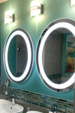Front-Lighted LED Bathroom Vanity Mirror: 30" Wide x 36" Tall - Oval - Wall-Mounted