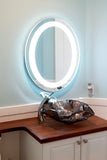 Front-Lighted LED Bathroom Vanity Mirror: 30" Wide x 36" Tall - Oval - Wall-Mounted