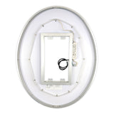 Front-Lighted LED Bathroom Vanity Mirror: 32" Wide x 40" Tall - Oval - Wall-Mounted
