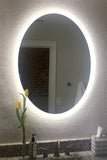 LED Bathroom Vanity Mirror Oval Side Lighted 24x32 E