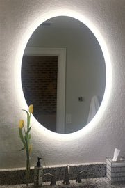 LED Bathroom Vanity Mirror Oval Side Lighted 32x40 E