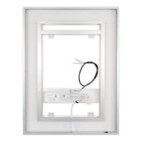 Front-Lighted LED Bathroom Vanity Mirror: 24" Wide x 32" Tall - Rectangular - Wall-Mounted