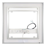 Front-Lighted LED Bathroom Vanity Mirror: 32" Wide x 32" Tall - Square - Wall-Mounted