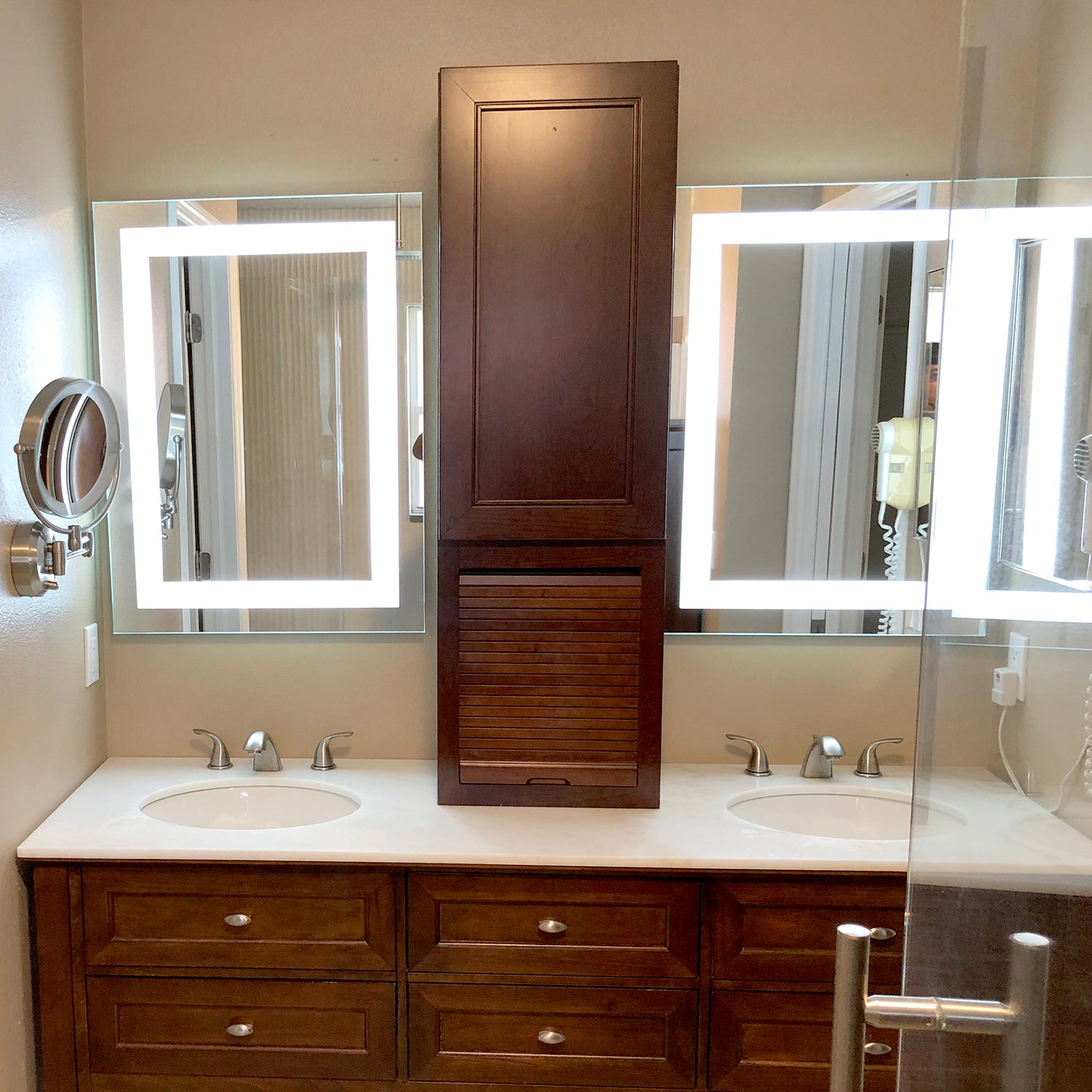 LED Bathroom Vanity Mirror Rectangular Front Lighted 32x40 F