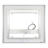 Front-Lighted LED Bathroom Vanity Mirror: 36" Wide x 32" Tall - Rectangular - Wall-Mounted