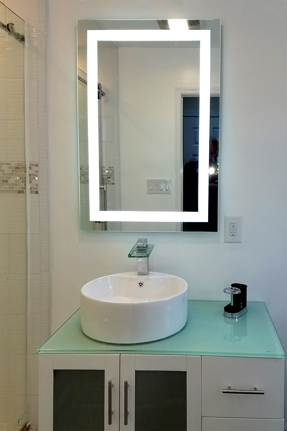 LED Bathroom Vanity Mirror Rectangular Front Lighted 36x72 E