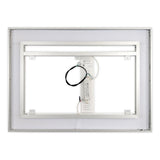 Front-Lighted LED Bathroom Vanity Mirror: 44" Wide x 32" Tall - Rectangular - Wall-Mounted