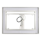 Front-Lighted LED Bathroom Vanity Mirror: 44" Wide x 32" Tall - Rectangular - Wall-Mounted