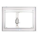 Front-Lighted LED Bathroom Vanity Mirror: 56" Wide x 40" Tall - Rectangular - Wall-Mounted