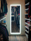 Side-Lighted LED Bathroom Vanity Mirror: 22" Wide x 62" Tall - Rectangular - Wall-Mounted