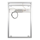 Side-Lighted LED Bathroom Vanity Mirror: 32" Wide x 48" Tall - Rectangular - Wall-Mounted