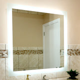 Side-Lighted LED Bathroom Vanity Mirror: 36" Wide x 36" Tall - Square - Wall-Mounted