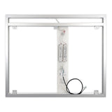 Side-Lighted LED Bathroom Vanity Mirror: 44" Wide x 36" Tall - Rectangular - Wall-Mounted