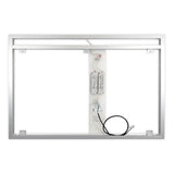 Side-Lighted LED Bathroom Vanity Mirror: 48" Wide x 32" Tall - Rectangular - Wall-Mounted