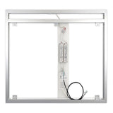 Side-Lighted LED Bathroom Vanity Mirror: 48" Wide x 44" Tall - Rectangular - Wall-Mounted