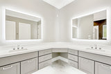 Side-Lighted LED Bathroom Vanity Mirror: 54" Wide x 40" Tall - Rectangular - Wall-Mounted