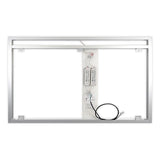 Side-Lighted LED Bathroom Vanity Mirror: 60" Wide x 36" Tall - Rectangular - Wall-Mounted
