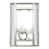 Front-Lighted LED Bathroom Vanity Mirror: 24" Wide x 36" Tall - Rectangular - Vertical LED Bars - Wall-Mounted